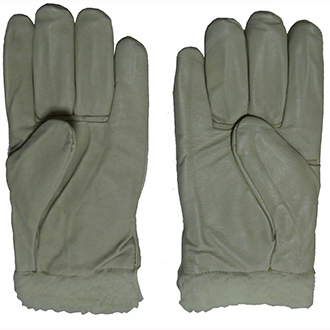 Paire de gants en cuir fourrés taille 10