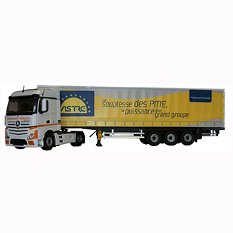 Mercedes Actros 2 tracteur + remorque Astre Prouheze Paradis au 1/43ème Eligor