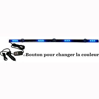 Barre extra-plate multicolore 12 leds 70 cm 10-30 V